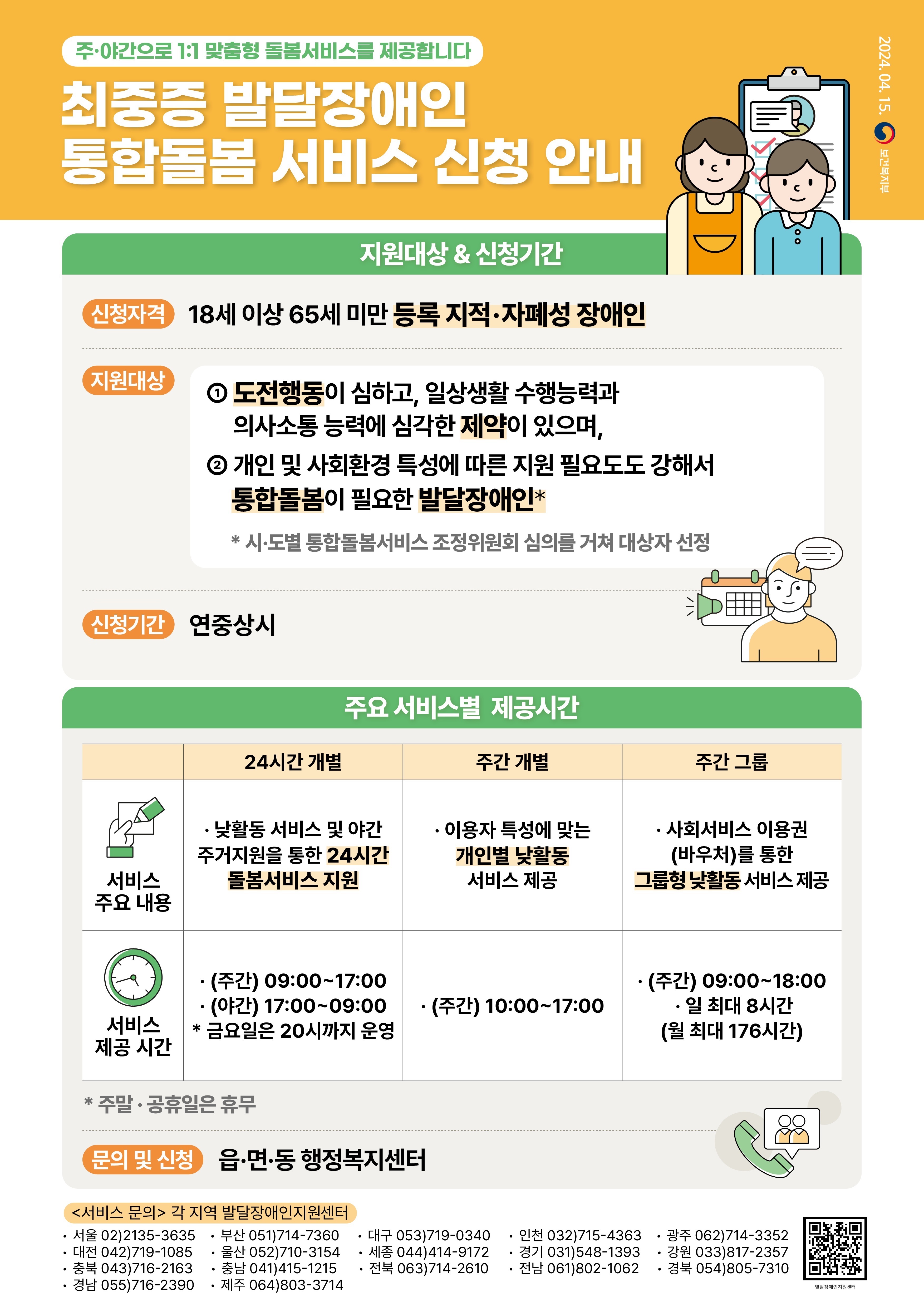 최중증 발달장애인 통합돌봄 대상자 모집 （상시신청） 안내 이미지 1